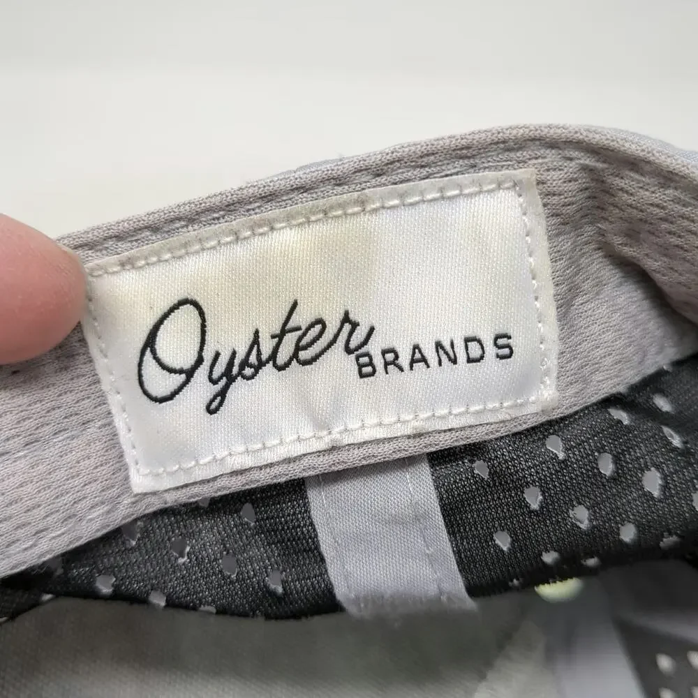 Oyster Brands Trucker Hat Gray One Size Snapback Rope Perf Golf Patch Breathable